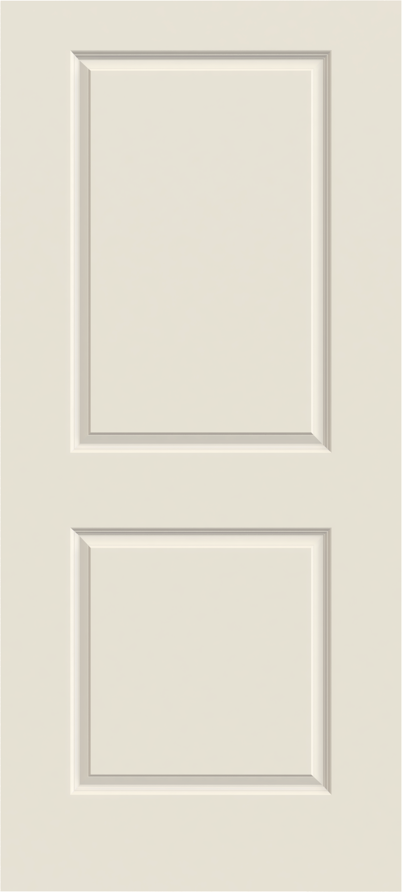 Raised-panel door for home’s interior consists of two large, squared panels and a smooth surface