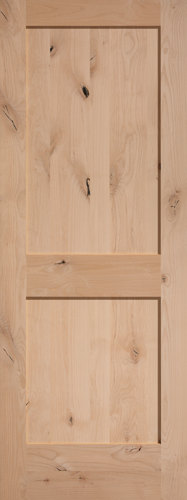 Knotty Alder Two Panel Shaker